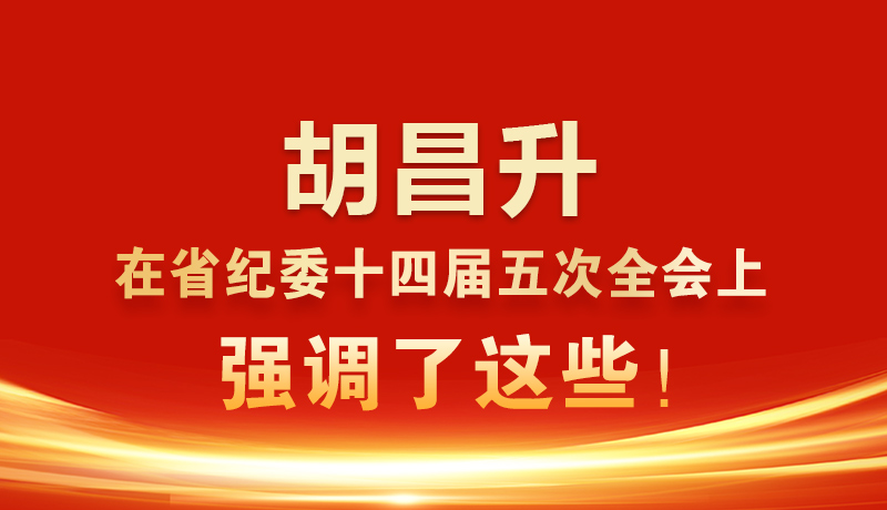 圖解|胡昌升在省紀委十四屆五次全會上強調(diào)了這些！